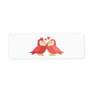 Etiqueta Parejas de Lovebirds Rojo Burgundy Boda Ducha Nupc