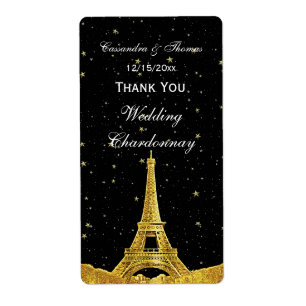 Etiqueta París Francia Horizonte Dorado #1 Estrellas Etique