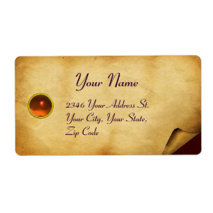 ETIQUETA PARQUE ANTIGUO MARRÓN,PIEDRA DE GEM