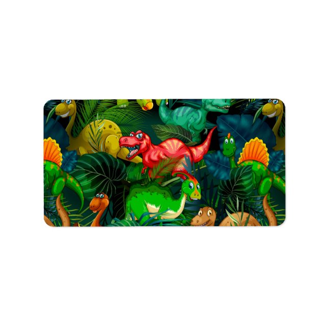 Etiqueta Parque Dinosaur (Frente)