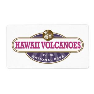 Etiqueta Parque nacional de los Volcanes de Hawái