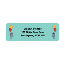 Etiqueta Partido de Cumpleaños de los Personalizados Manate