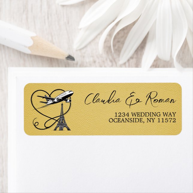 Etiqueta Pasaporte de París amarillo (In situ)