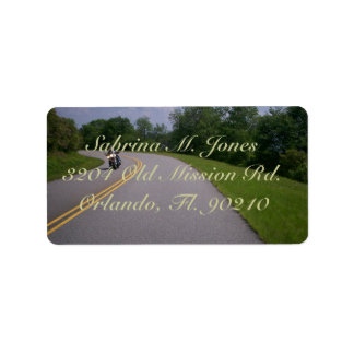 Etiqueta Paseo en motocicleta de Blue Ridge