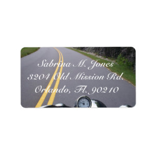 Etiqueta Paseo en motocicleta de Blue Ridge