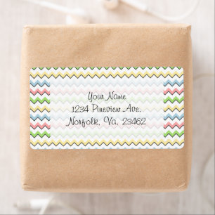 Etiqueta Pastel Chevron-Drop Shadow por Shirley Taylor