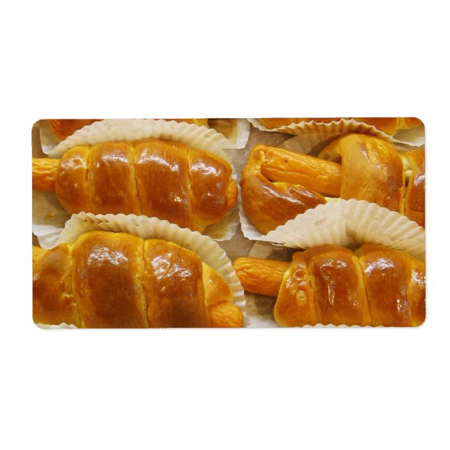 Etiqueta Pastel de Perro caliente... Comida de postre asiát (Frente)