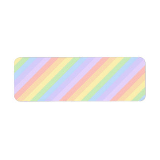 Etiqueta Pastel de rayas arcoiris.