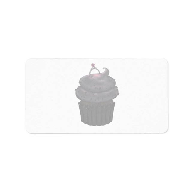 Etiqueta Pastel de Sweet Engagement (Frente)