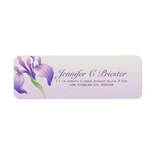 Etiqueta Pastel Lavender Flor Púrpura Spa Natural
