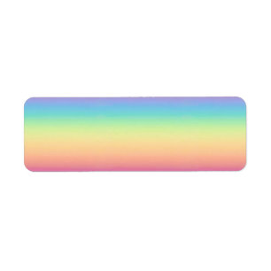 Etiqueta Pastel Rainbow Ombre Personalizado