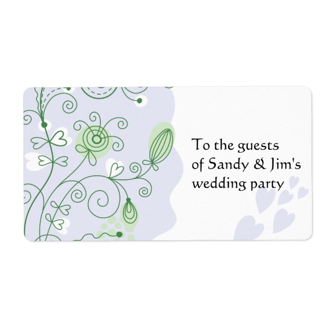 Etiqueta Pastel Scrolls and Swirls (Frente)