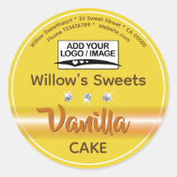 Etiqueta pastelería de pastelillos de pastel Diama