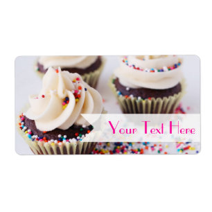 Etiqueta Pasteles de chocolate Rocian Escarcha de vainilla