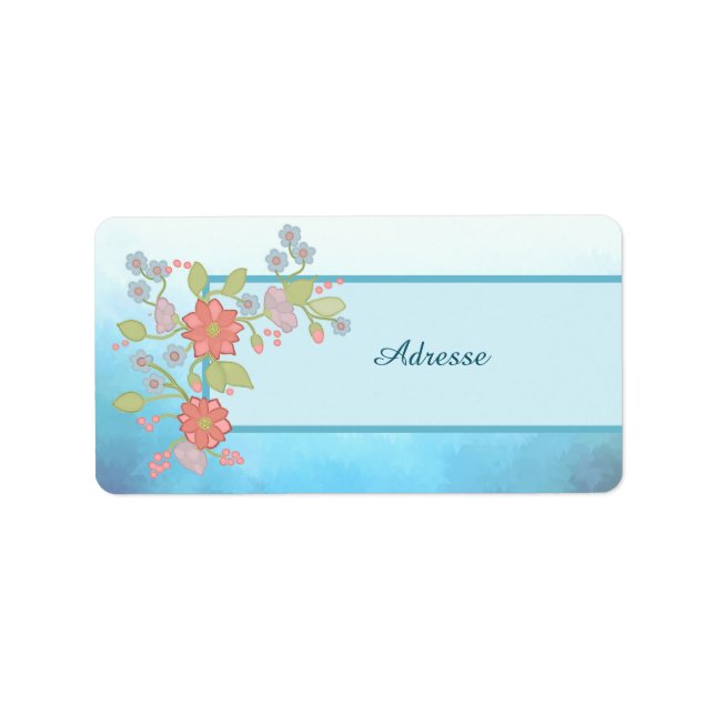 Etiqueta pastellblumen Adressaufkleber (Frente)