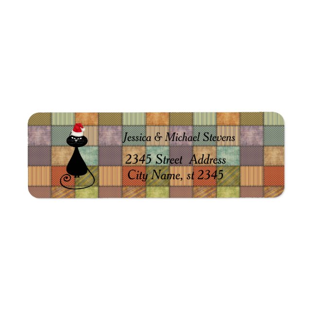 Etiqueta Patchwork personalizado de vacaciones divertido de (Frente)