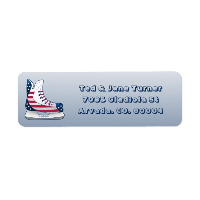 Etiqueta Patines de Hockey USA (Frente)