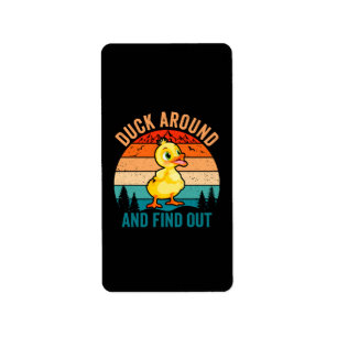 Etiqueta Pato Alrededor Y Descubre