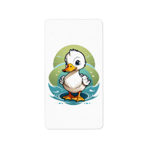 Etiqueta pato-blanco