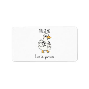 Etiqueta Pato Doctor Personalizado