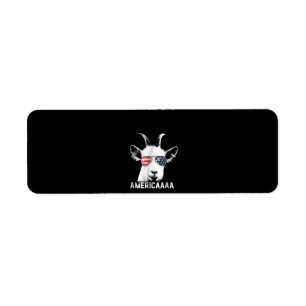 Etiqueta Patriotic Goat Funny Goat America