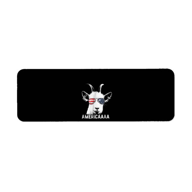 Etiqueta Patriotic Goat Funny Goat America (Frente)