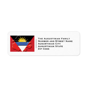 Etiqueta Patriótico   ANTIGUA BARBUDA Flag