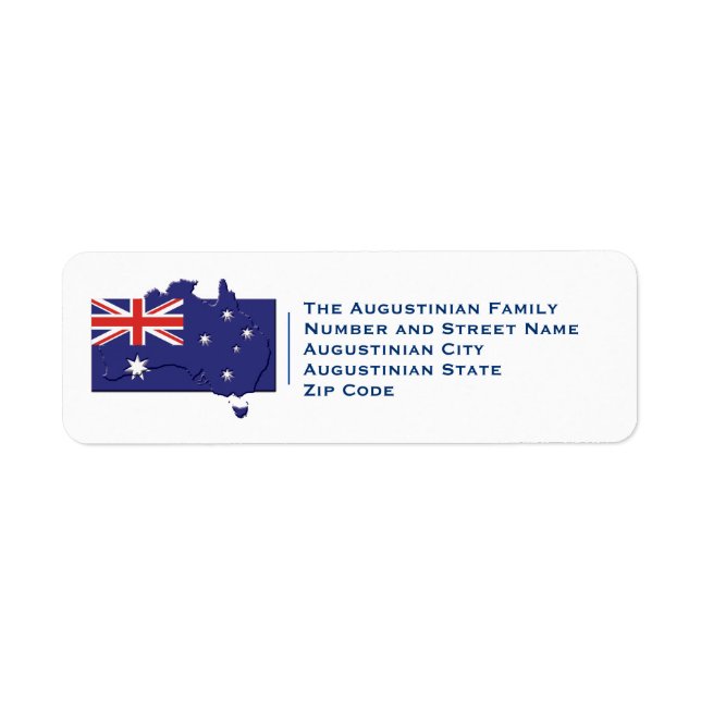 Etiqueta Patriótico | Bandera australiana | AUSTRALIA | Dev (Frente)