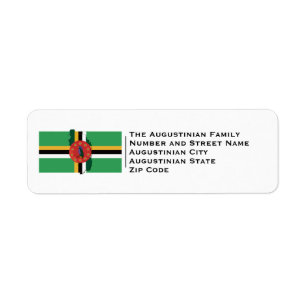 Etiqueta Patriótico   BANDERA DE DOMINICA