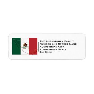 Etiqueta Patriótico   BANDERA DE MÉXICO