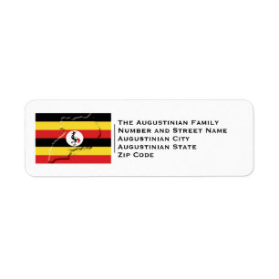 Etiqueta Patriótico   BANDERA DE UGANDA