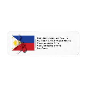 Etiqueta Patriótico   BANDERA FILIPINA
