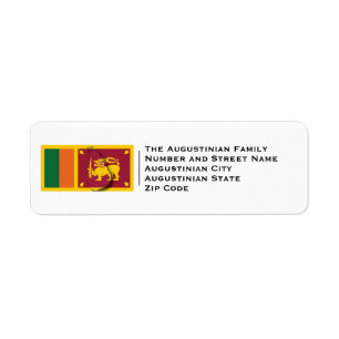 Etiqueta Patriótico   BANDERA SRI LANKA