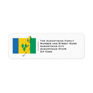 Etiqueta Patriótico ST VINCENT Flag