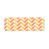 Patrón 3D de chevron amarillo y coral