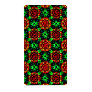 Etiqueta Patrón abstracto boho elegante moderno floral #504