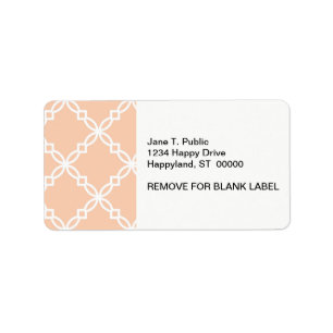 Etiqueta Patrón Apricot Gran Fancy Quatrefoil