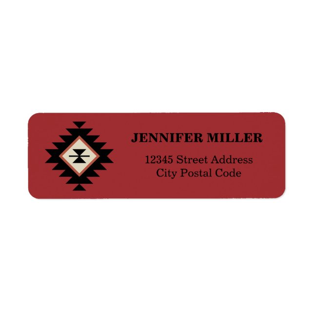 Etiqueta Patrón azteca (Frente)