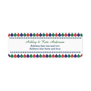 Etiqueta Patrón Bauble Navidades personalizados