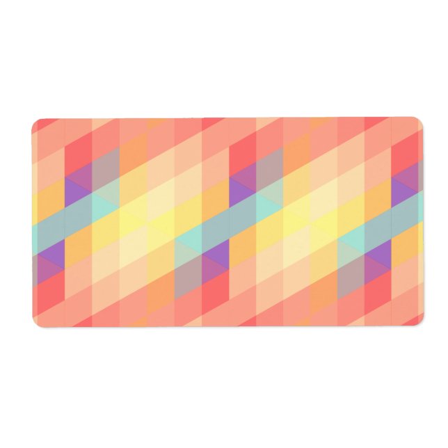 Etiqueta Patrón colorido (Frente)