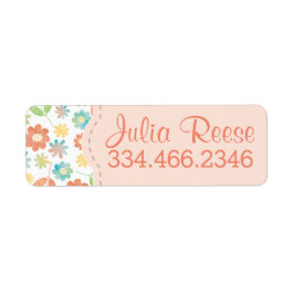 Etiqueta Patrón de acuarela digital de floral de primavera 