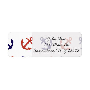 Etiqueta Patrón de ancla náutica inclinado
