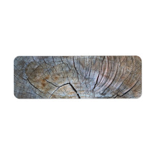 Etiqueta Patrón de anillo de árbol rústico