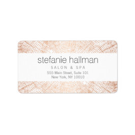 Etiqueta Patrón de anillos de árbol de oro de Rosa de belle