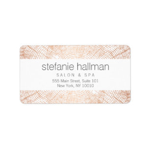 Etiqueta Patrón de anillos de árbol de oro de Rosa de belle