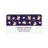 Patrón de astronautas de gatos gatitos