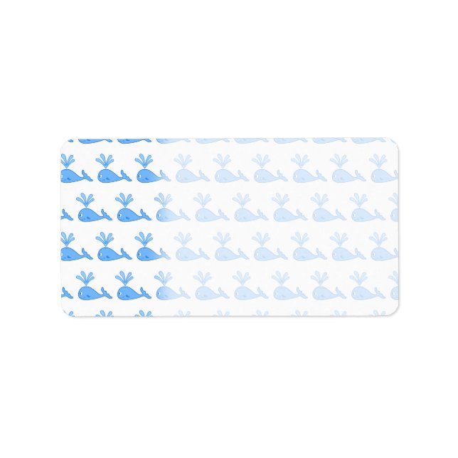 Etiqueta Patrón de ballenas. (Frente)