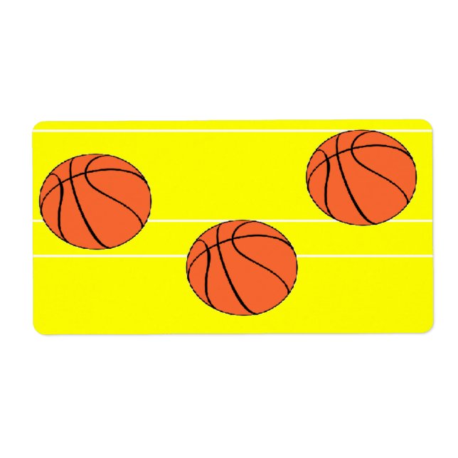 Etiqueta Patrón de baloncesto en (Frente)