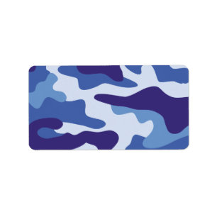 Etiqueta Patrón de camuflaje azul