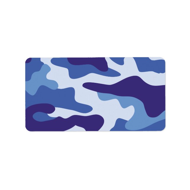 Etiqueta Patrón de camuflaje azul (Frente)
